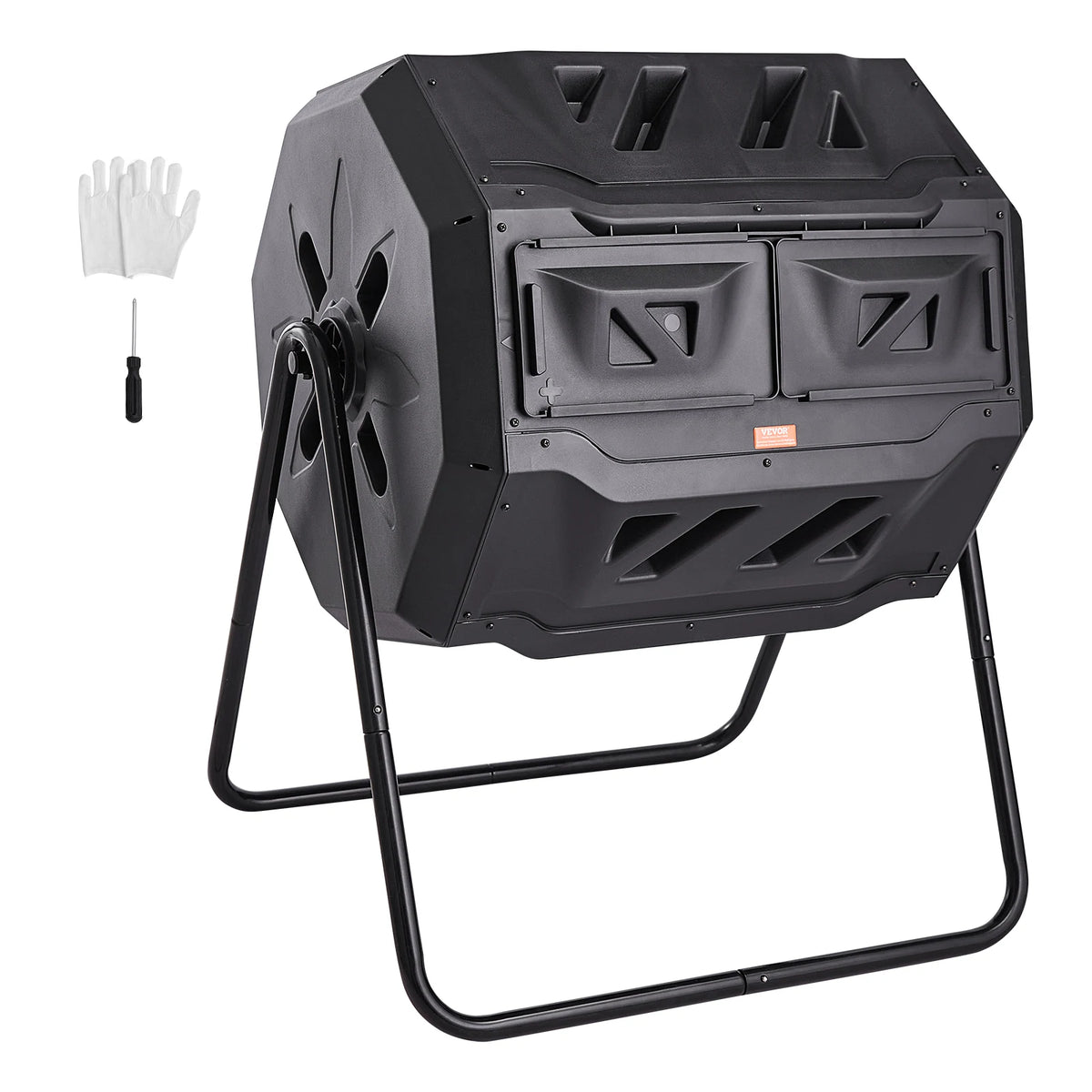 SucceBuy Compost Bin 18.5/37/43Gal Dual Chamber Composting Tumbler BPA FreeComposter Bin Tumbler for Garden Kitchen Yard Outdoor