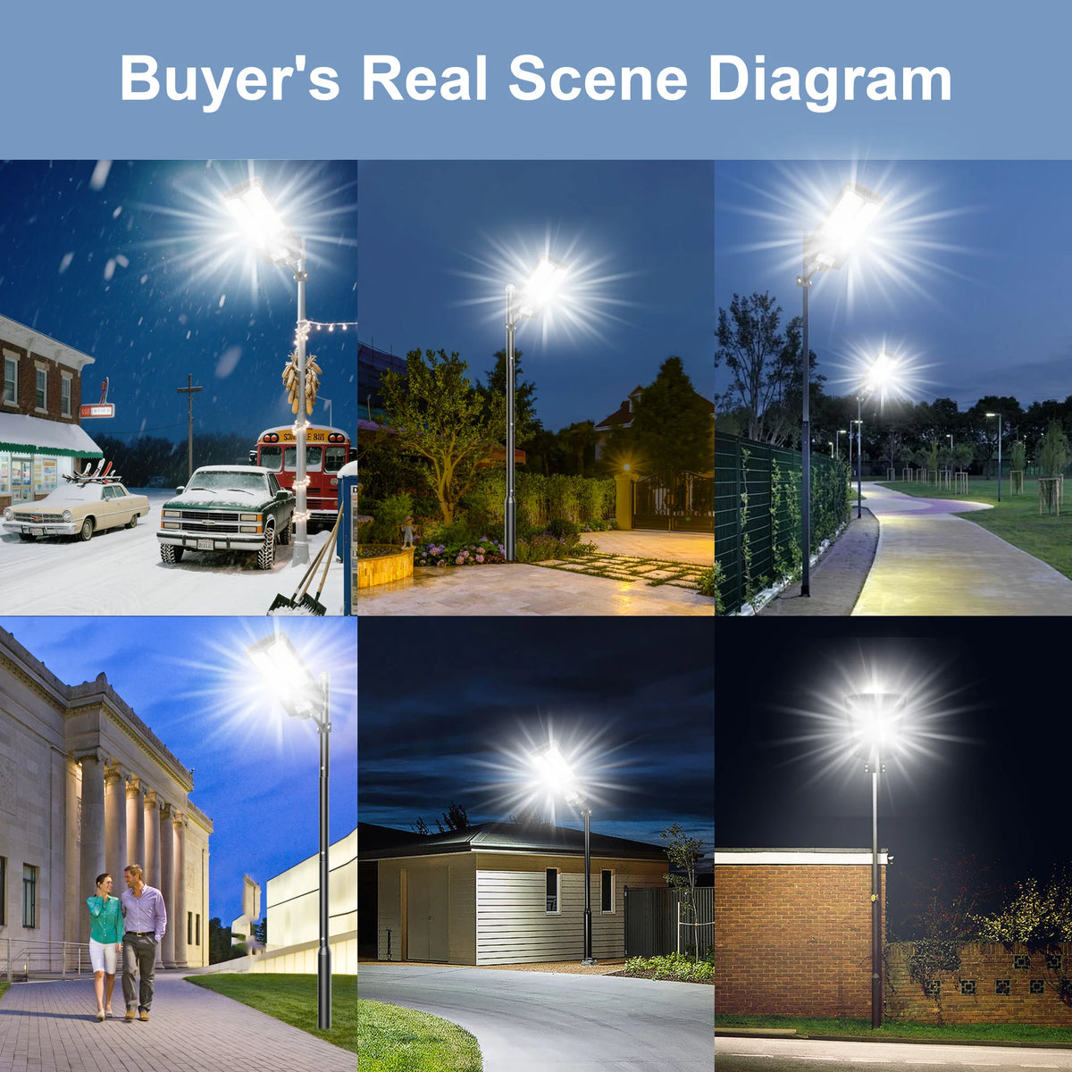 4-Pack Solar LED Street Lights Motion Sensor Remote Control Dusk to Dawn Auto Light Control 3 Adjustable Modes IP65 Waterproof Outdoor Lamp for Yard Patio Garage Basketball Court Walkway Parking Lot Street Lighting