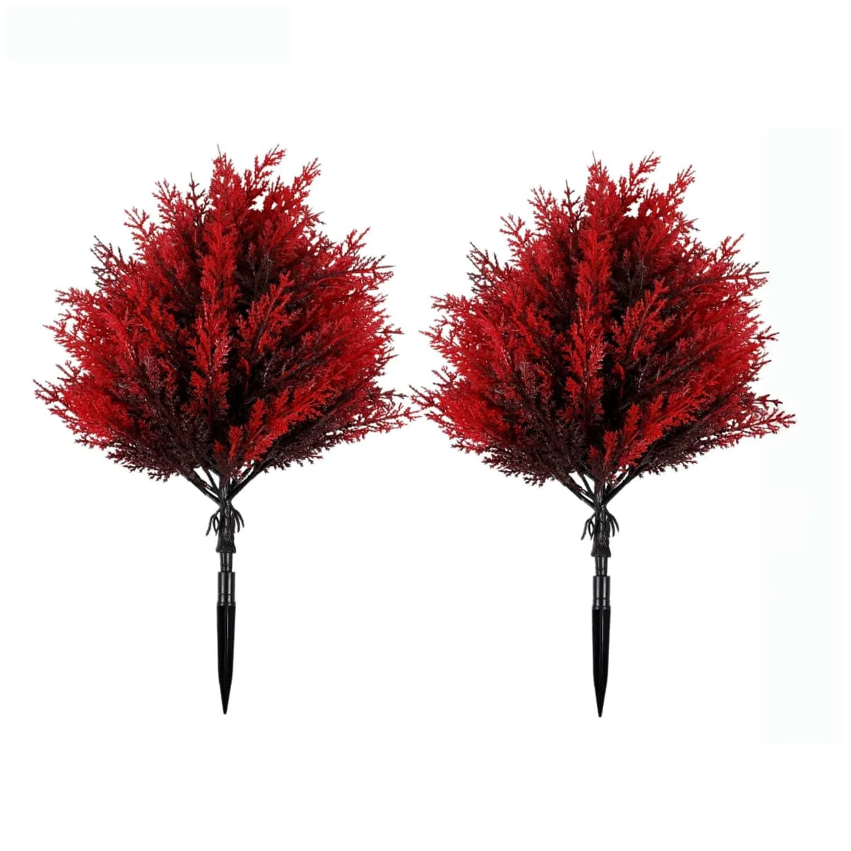 Artificial Pine Cypress Fern Plants With Ground Stakes Outdoor Decor