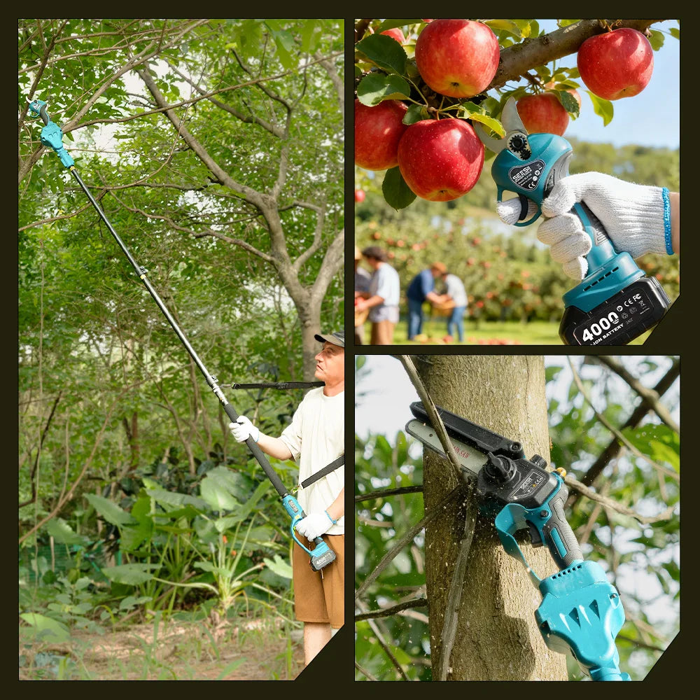 SEESII Brushless Cordless Pruning Shears Chainsaw Telescopic Pole Tool