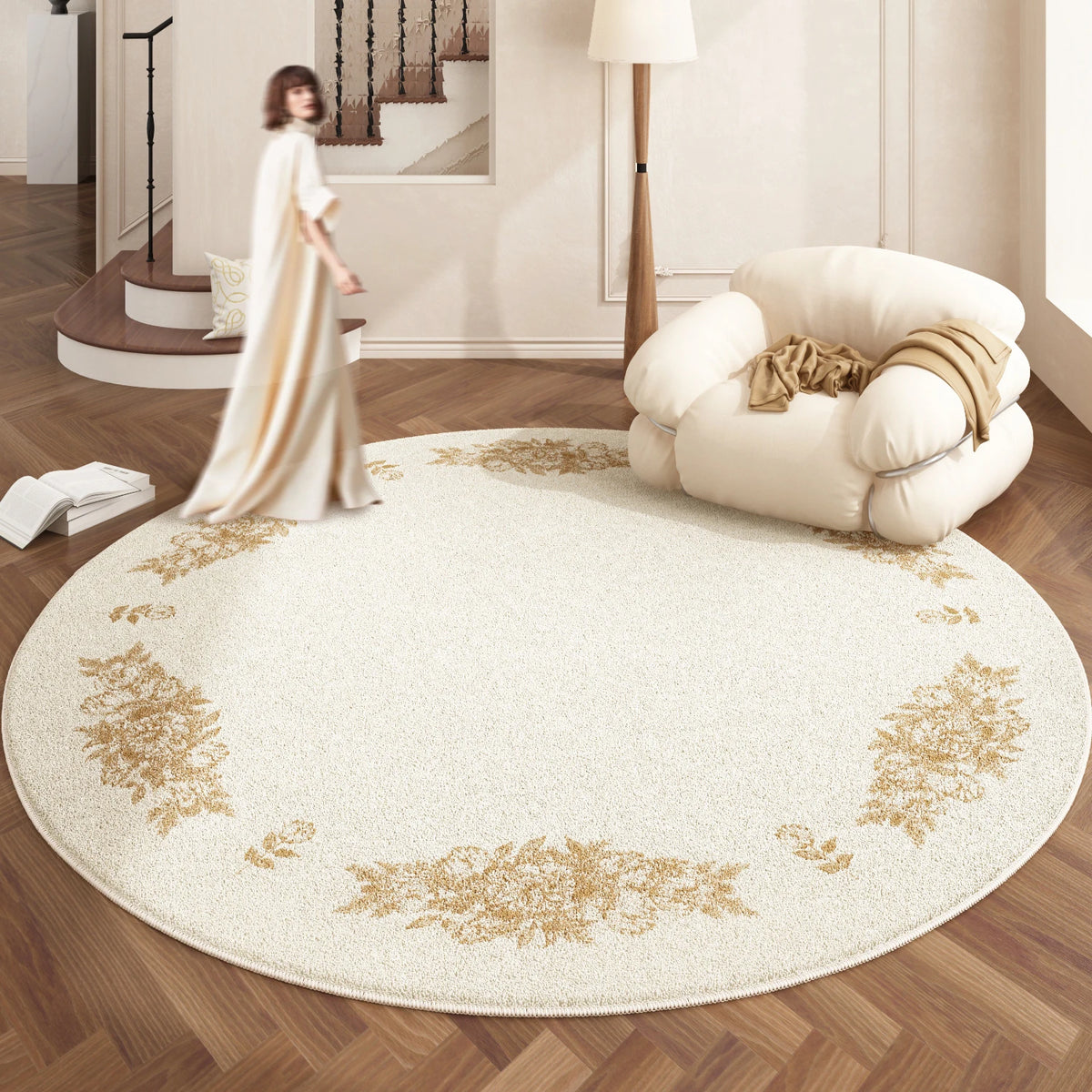 European Style Plush Washable Area Rug For Living Room Bedroom