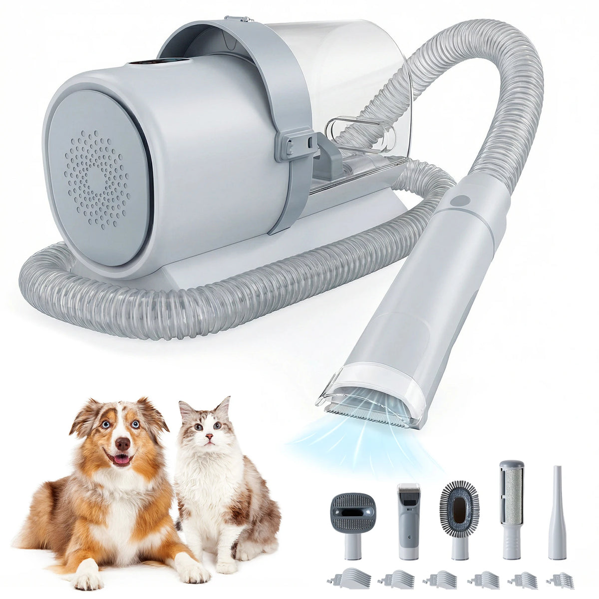 Pet Grooming Vacuum Kit With Cordless Clippers And Groomer Tools