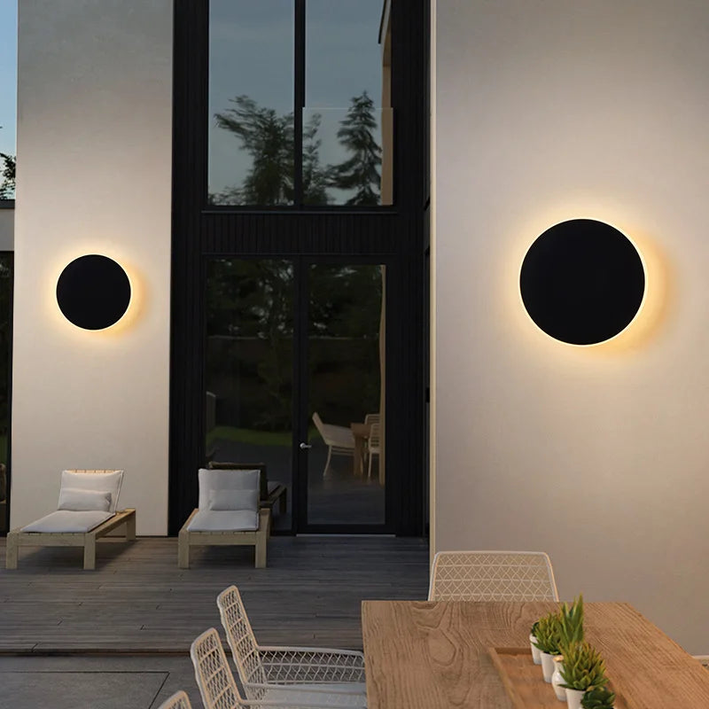 Round LED Wall Light IP65 Waterproof LED Outdoor Wall Lamp Corridor Entrance Porch Bedroom Exterior Decoration Lighting