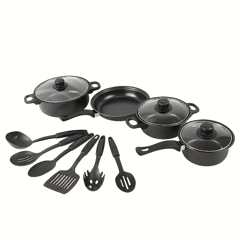 AEHOME Stainless Steel Nonstick Cookware Set For Kitchen And Camping