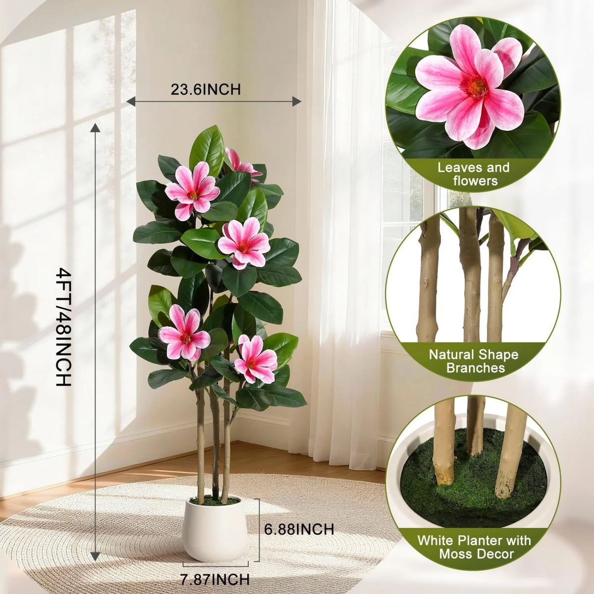 HiMISS Artificial Olive Tree With Lifelike Leaves And Faux Fruit