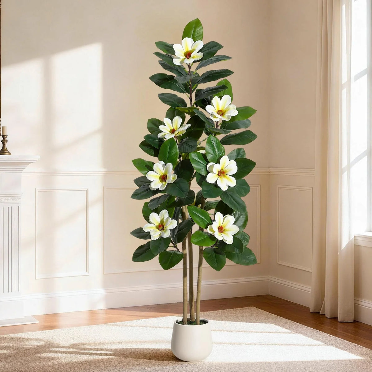 HiMISS Artificial Olive Tree With Lifelike Leaves And Faux Fruit
