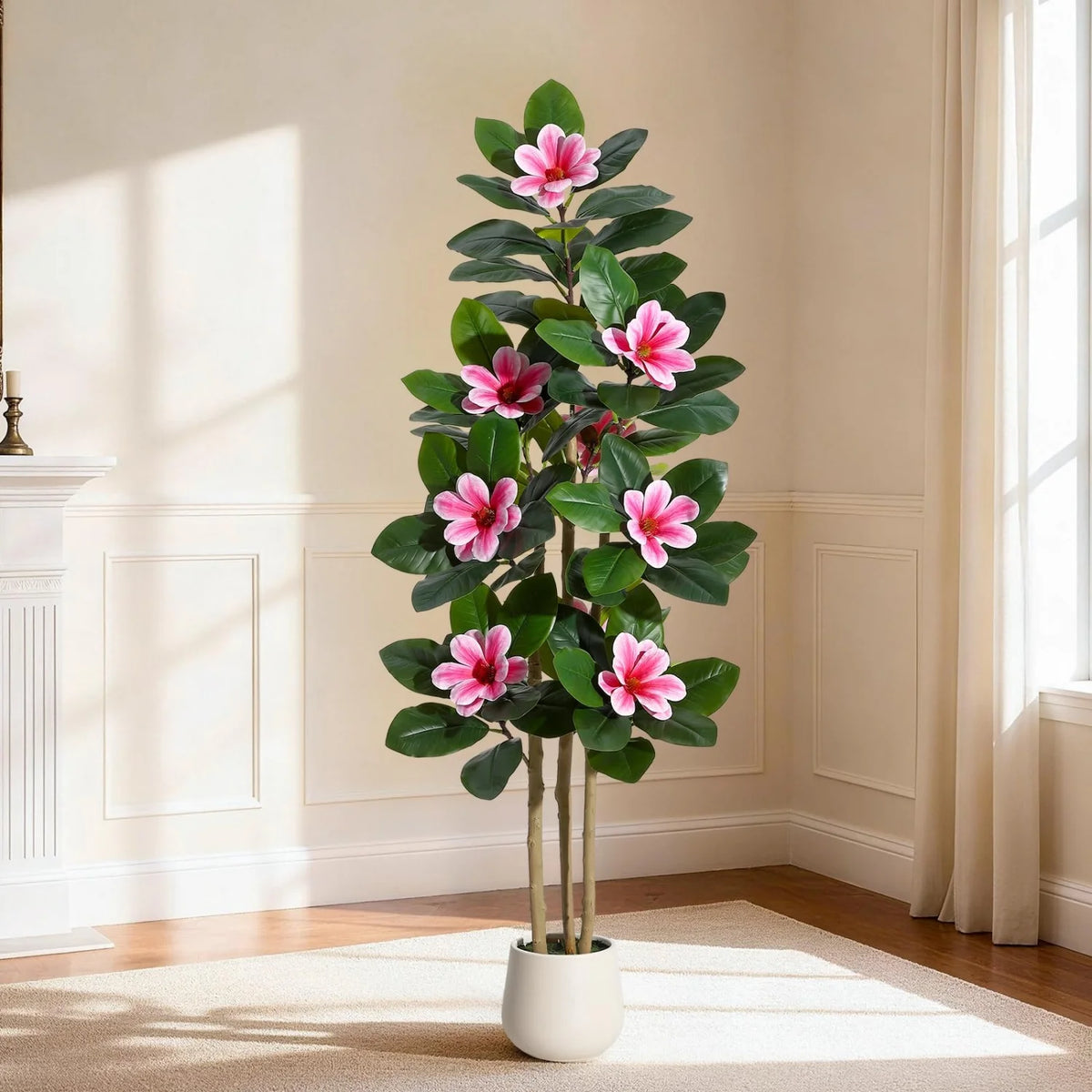 HiMISS Artificial Olive Tree With Lifelike Leaves And Faux Fruit