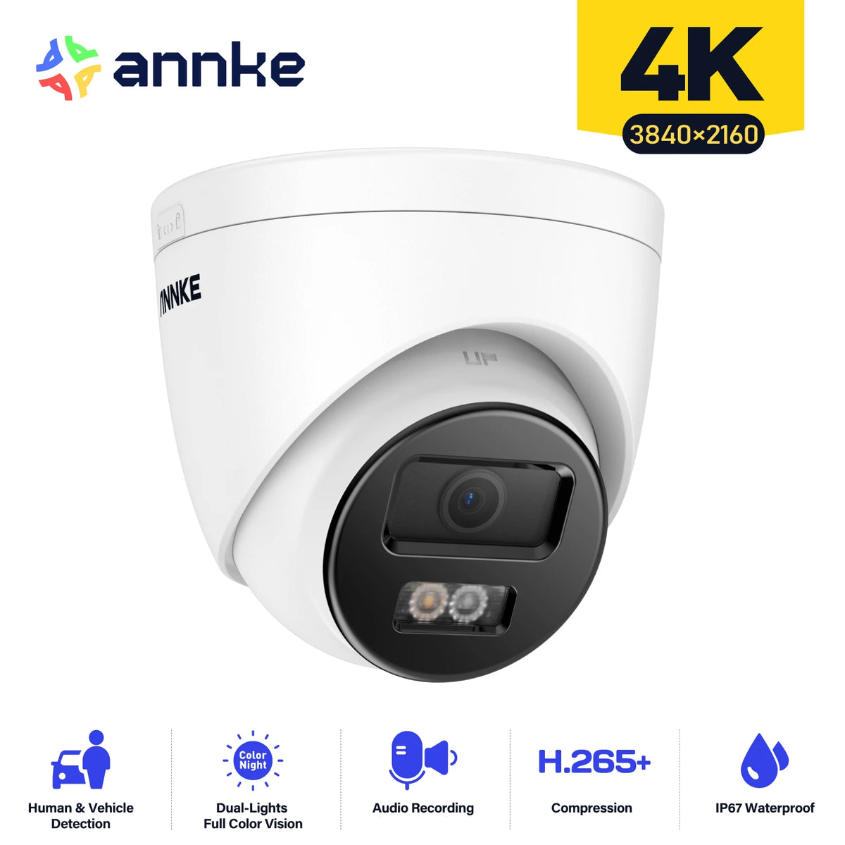 ANNKE 4K Smart Dual Light Bullet Camera With AI Detection