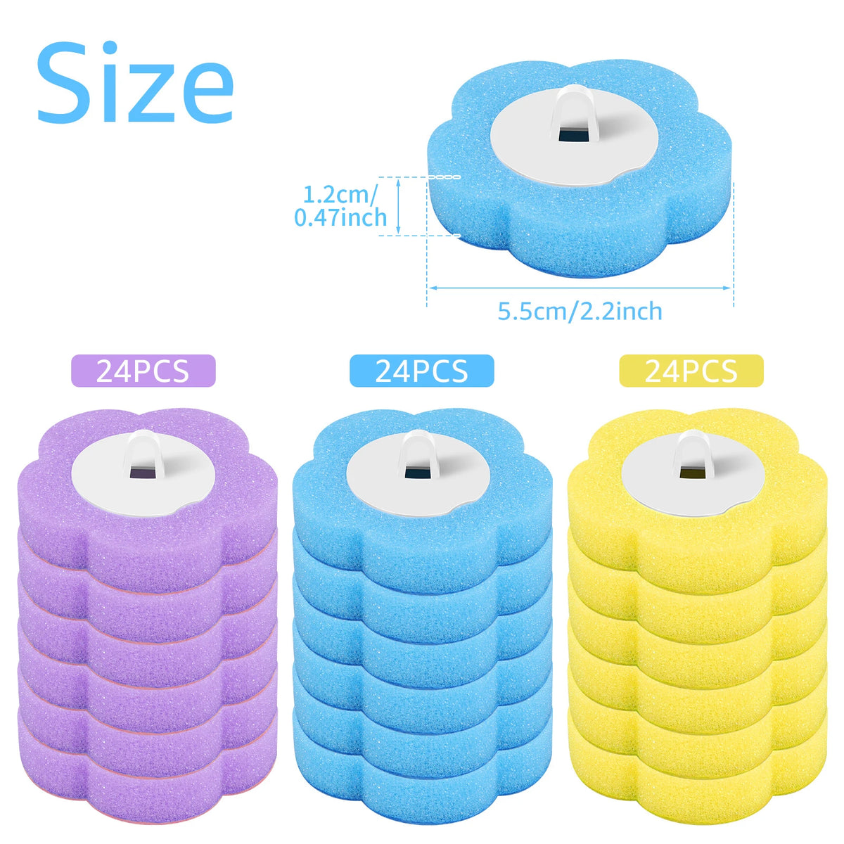 Willstar Disposable Toilet Wand Sponge Brush Head Refills