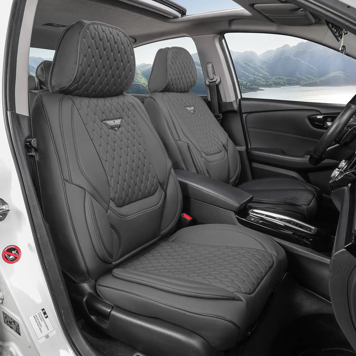 EKR Semi-Custom Waterproof Leather Pickup Truck Seat Covers