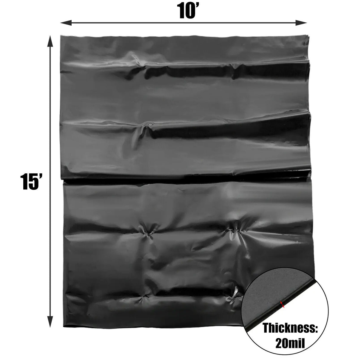 SucceBuy LLDPE Pond Liner 20 Mil Liner  for Pool Landscaping Waterfall Gardens Fishponds Backyard Waterfalls Fish Pond Liners