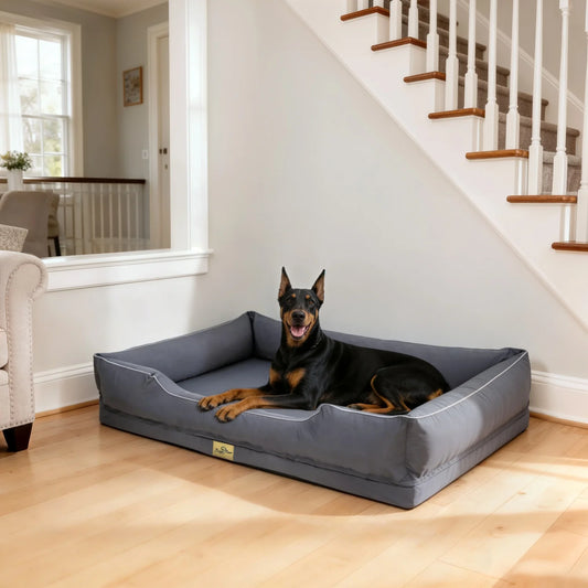 BINGOPAW Orthopedic Dog Bed With Washable Cover And Bolsters