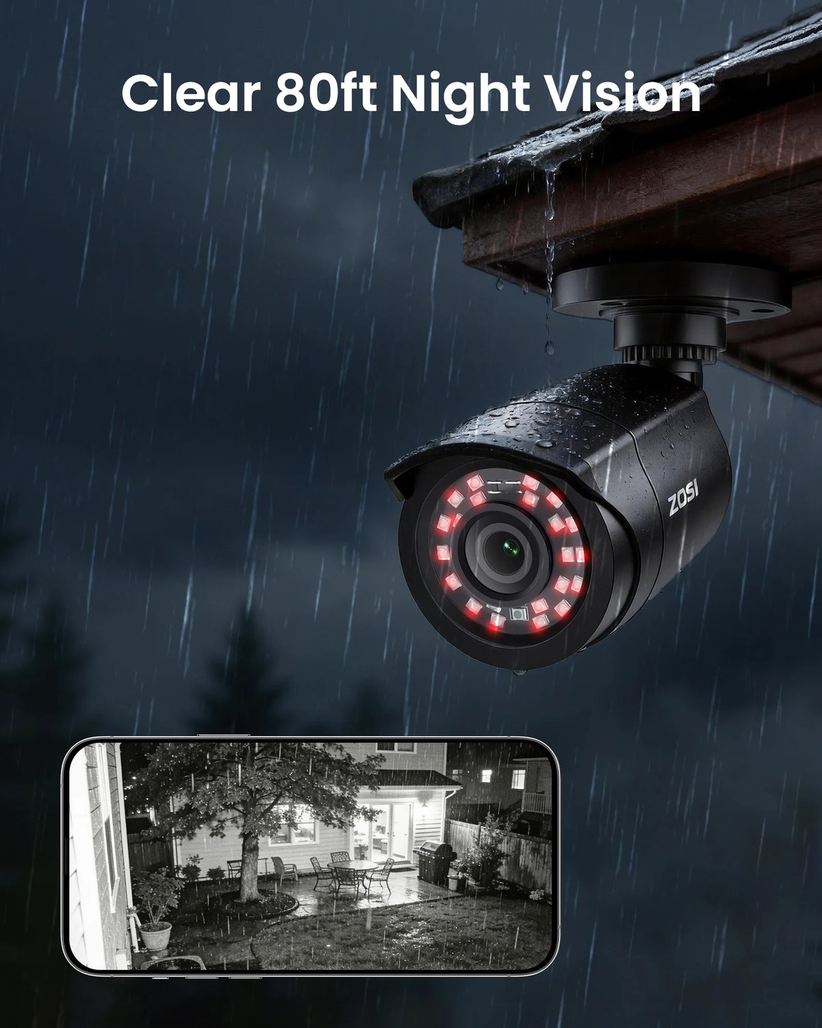 ZOSI Security Camera System With AI Human Vehicle Detection