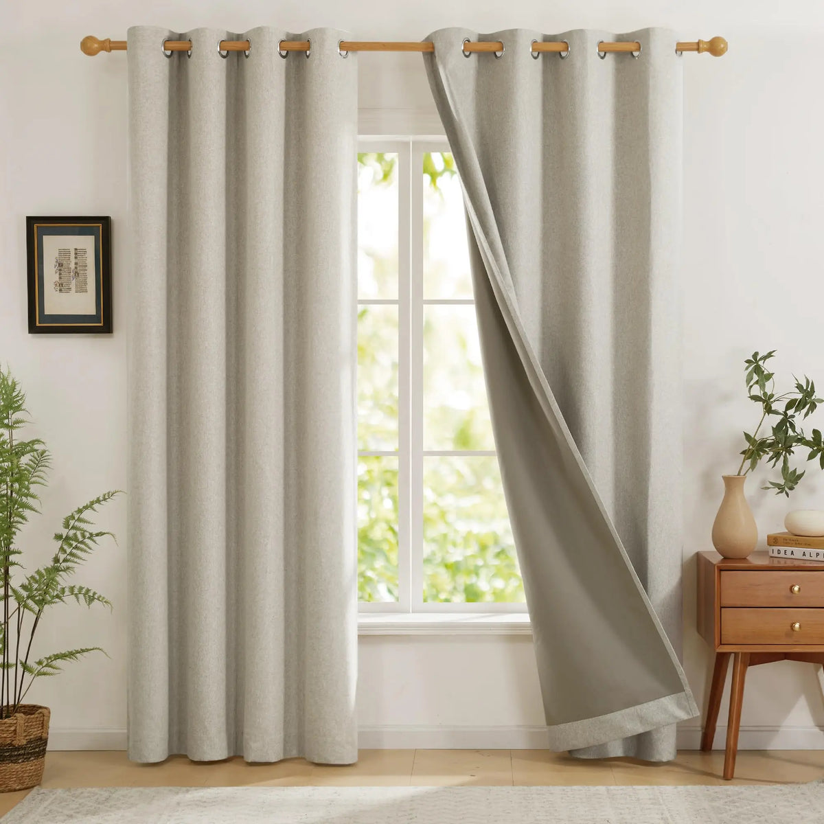 Blackout Soundproof Curtains For French Windows And Bedrooms