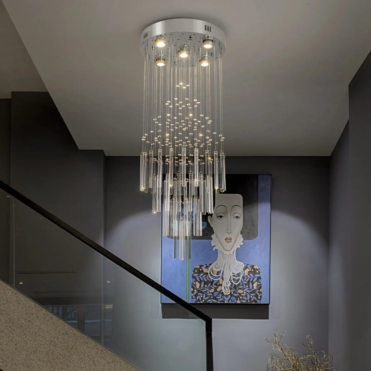 GreeLustr Crystal Ceiling Chandelier Pendant Light Fixture for Home Decor