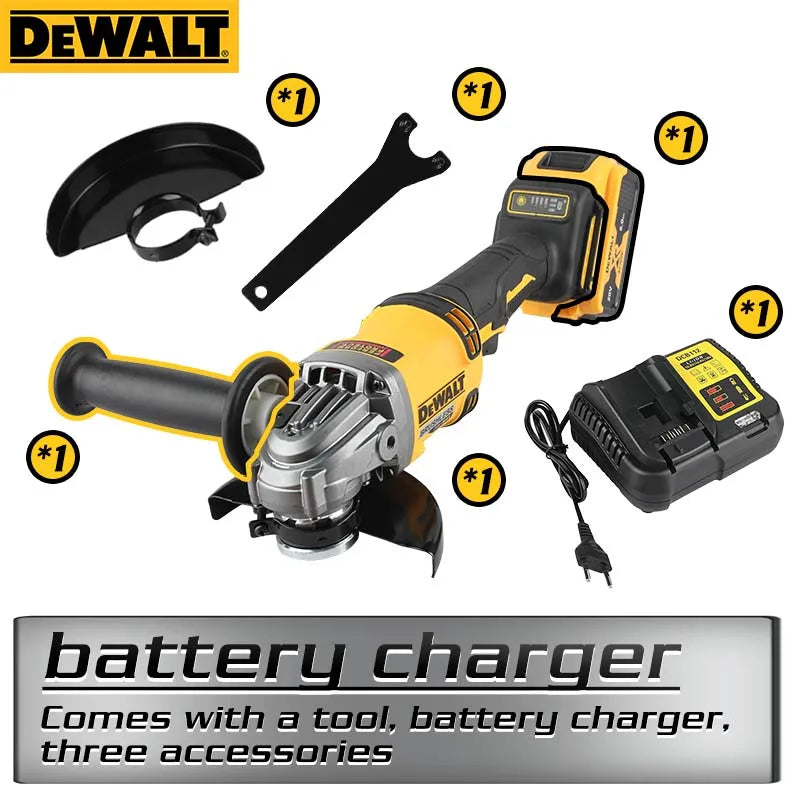 DeWalt DCG414 Brushless Cordless Angle Grinder for Cutting and Polishing