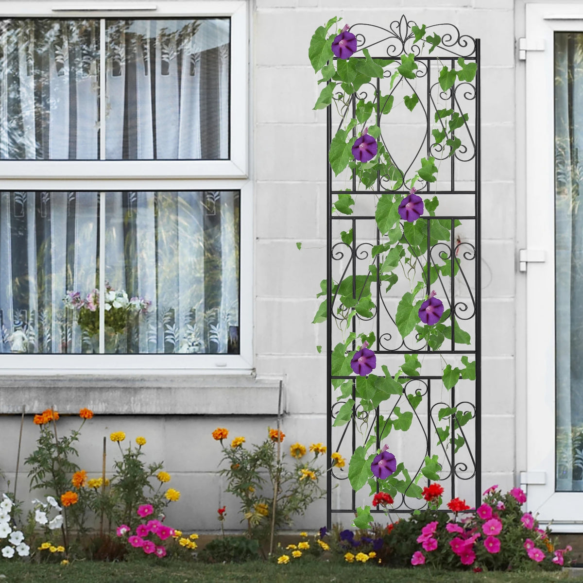 Metal Garden Trellis For Climbing Plants And Decorative Support