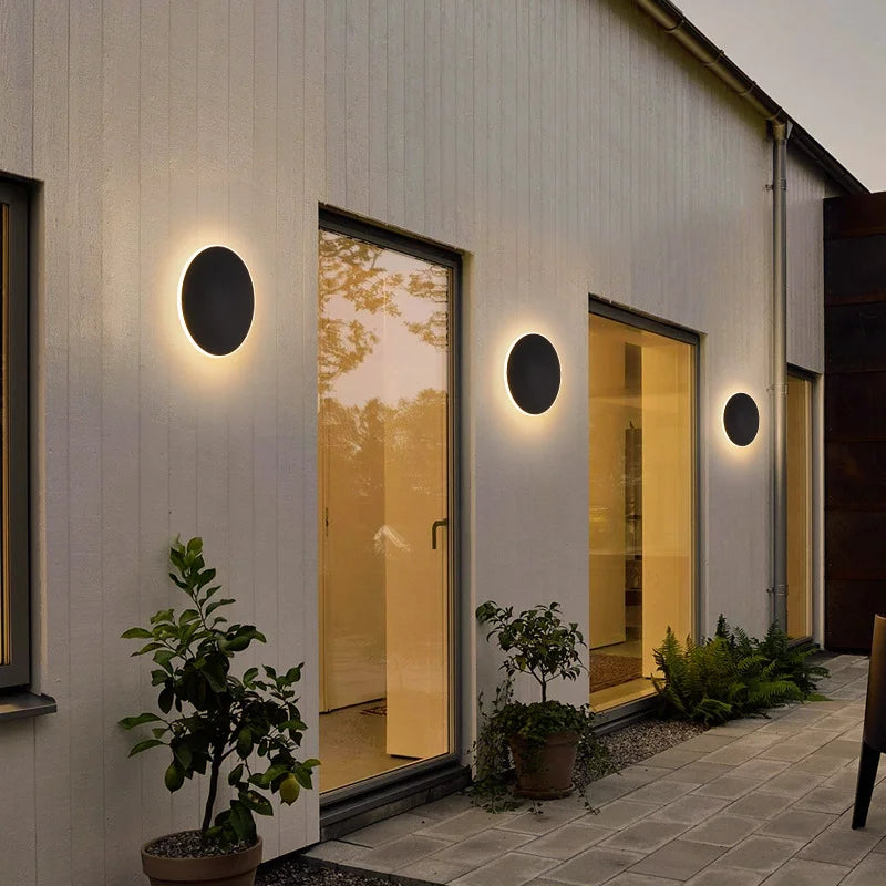 Round LED Wall Light IP65 Waterproof LED Outdoor Wall Lamp Corridor Entrance Porch Bedroom Exterior Decoration Lighting