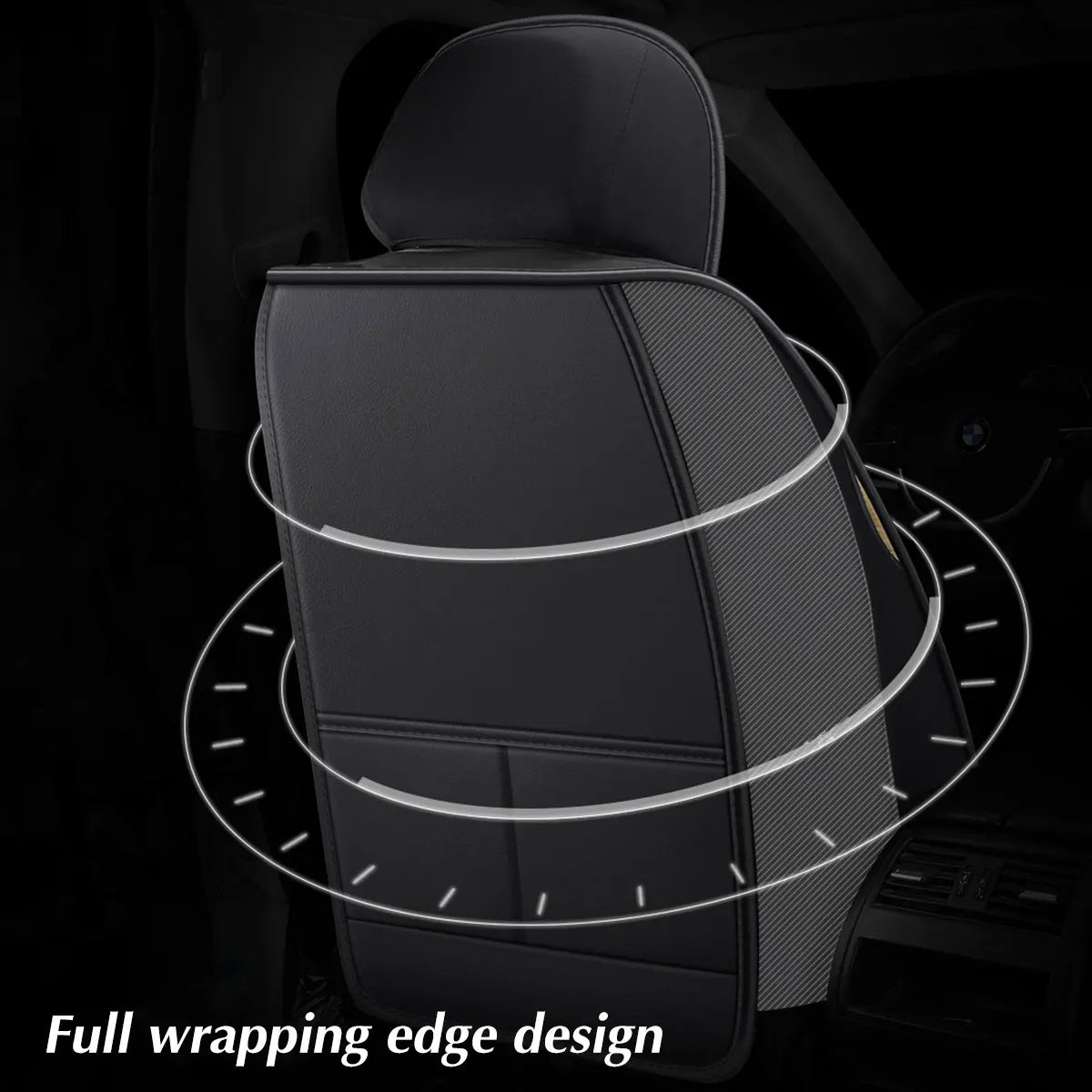 Universal PU Leather Front Car Seat Cover Cushion Protector Mat