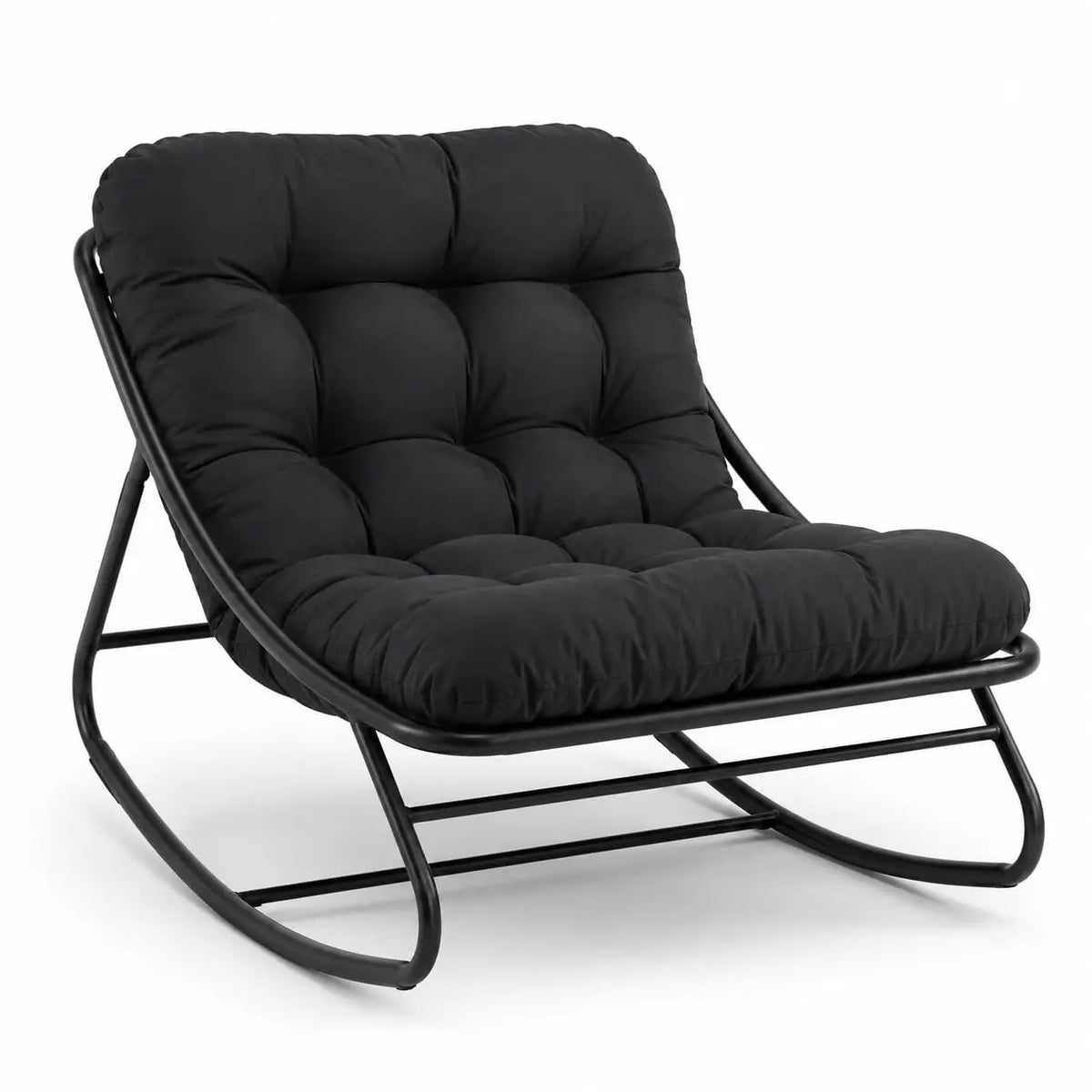 HiMISS Outdoor Metal Rocking Chair With Waterproof Cushion