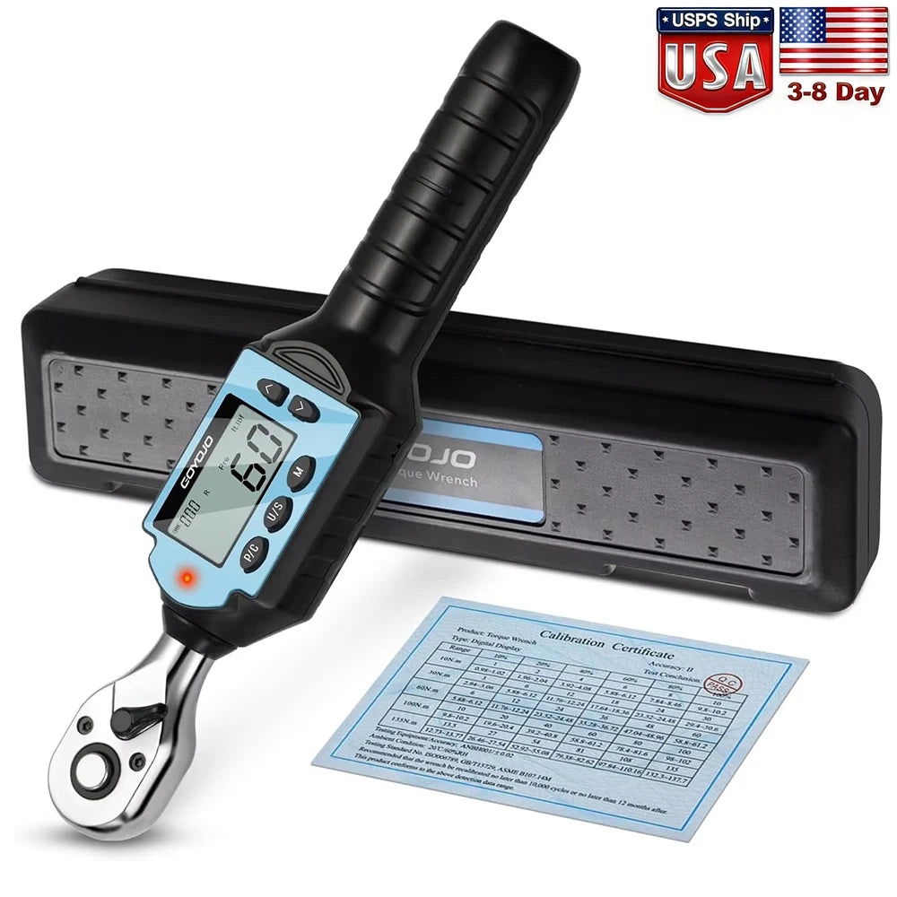 GOYOJO Digital Torque Wrench With LED Alerts For Precise Fastening