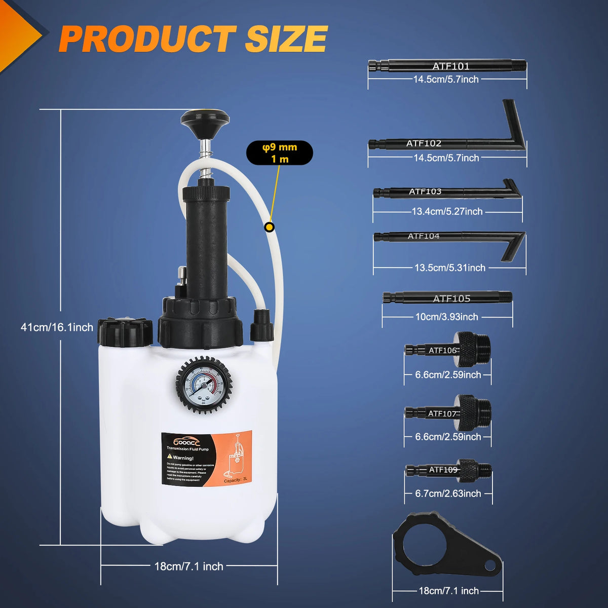 Automotive Manual Transmission Fluid Pump Kit With ATF Filler Adapters