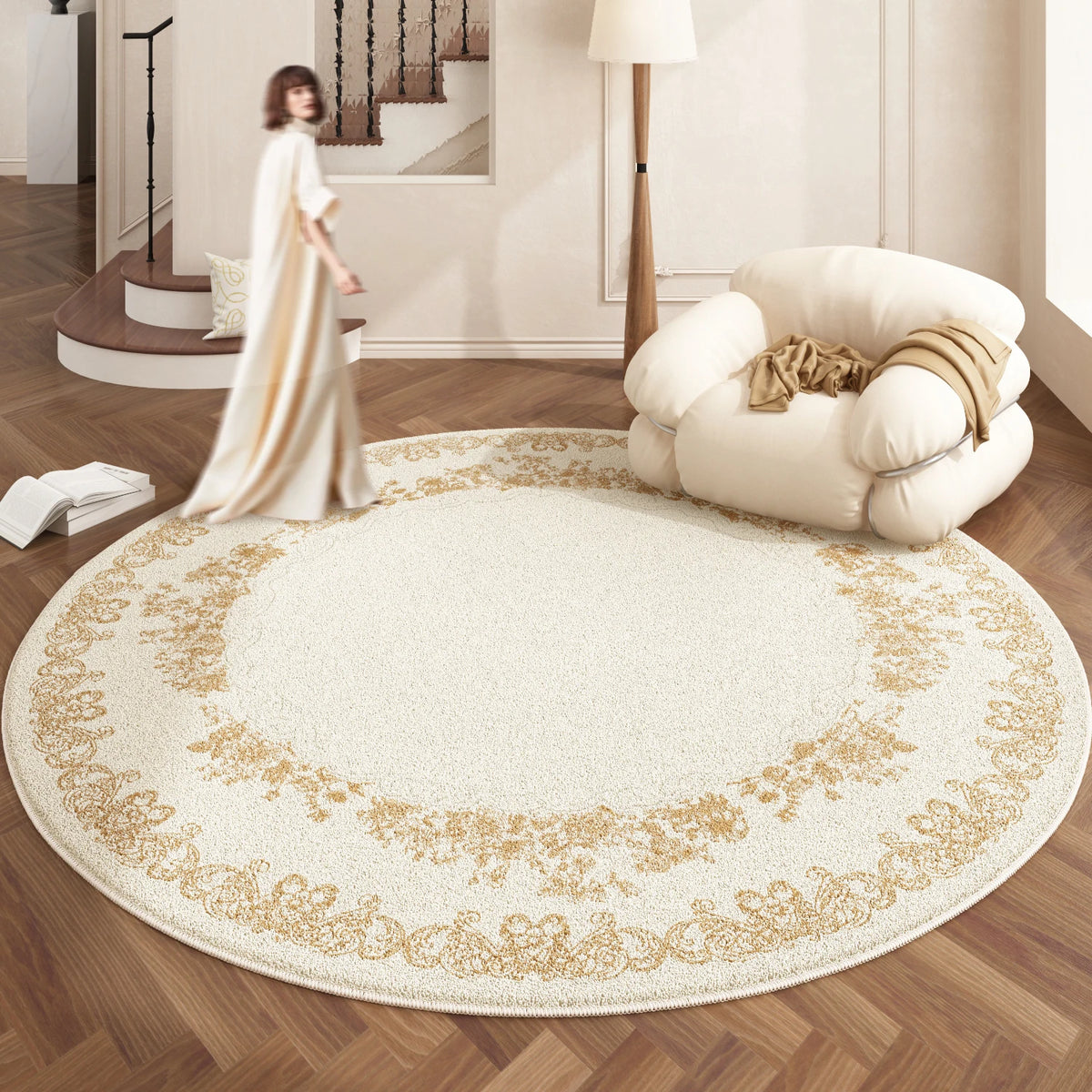 European Style Plush Washable Area Rug For Living Room Bedroom