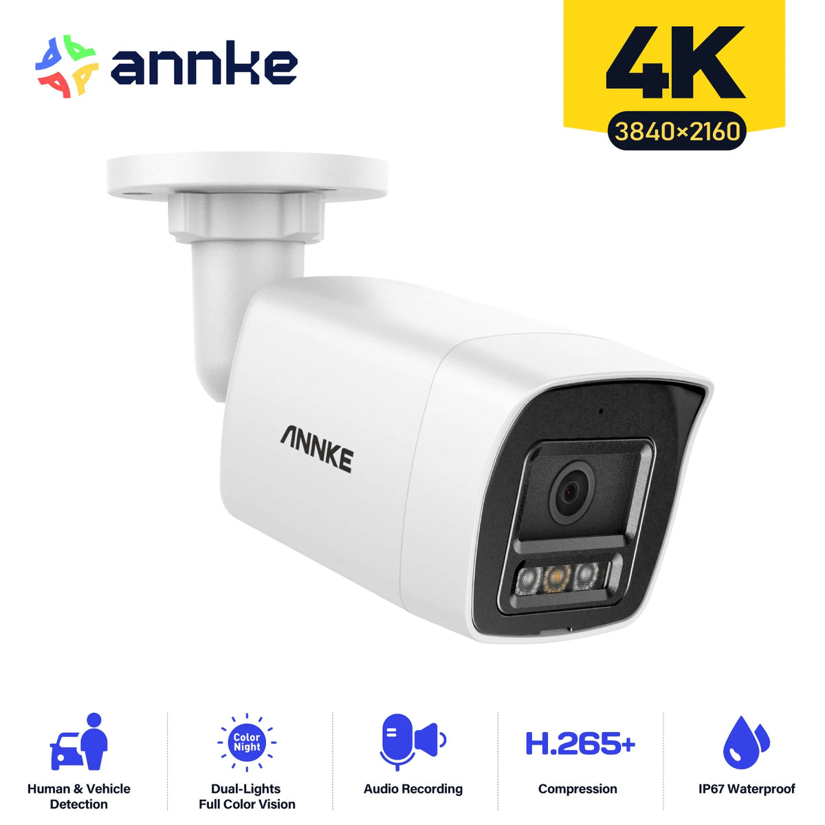 ANNKE 4K Smart Dual Light Bullet Camera With AI Detection