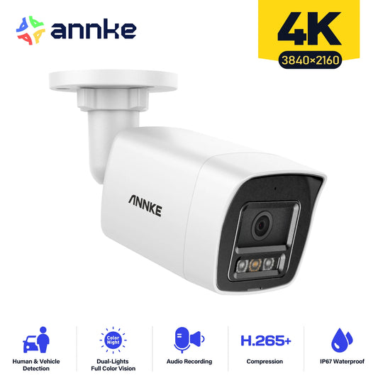 ANNKE AI Human Detection Dual Light PoE Bullet Security Camera