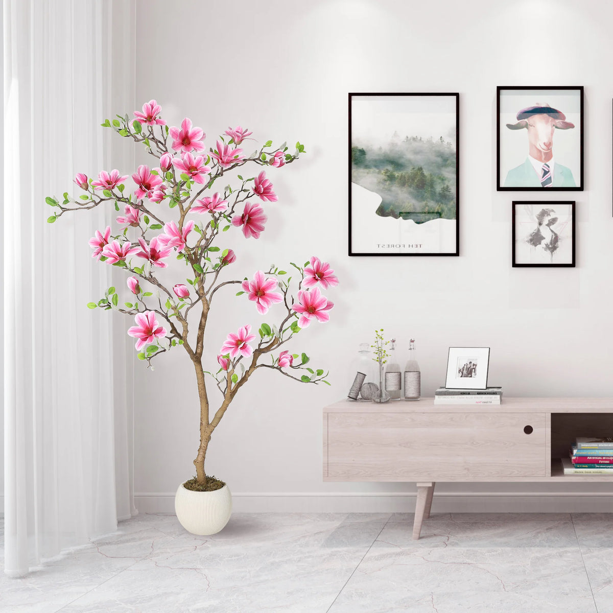 HiMISS Artificial Magnolia Tree For Indoor Home Decor