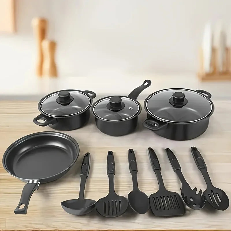 AEHOME Stainless Steel Nonstick Cookware Set For Kitchen And Camping