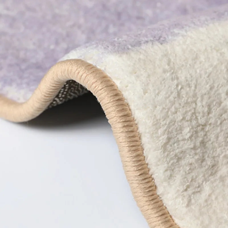 French Style Carpets for Living Room Fluffy Soft Cloakroom Rug Flower Pattern Bedroom Decor Carpet Thick Plush Lounge Floor Mat