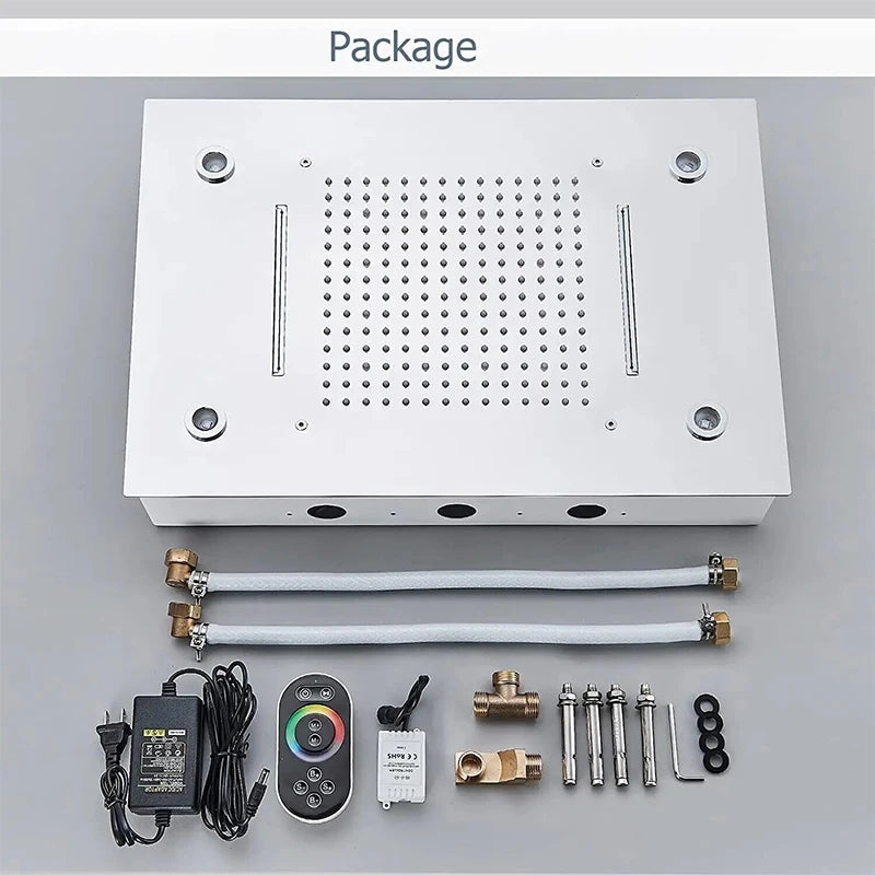 Wanmivezlo LED Rainfall Shower Head With Remote Control