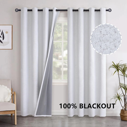 Blackout Soundproof Window Curtains For Living Room And Bedroom