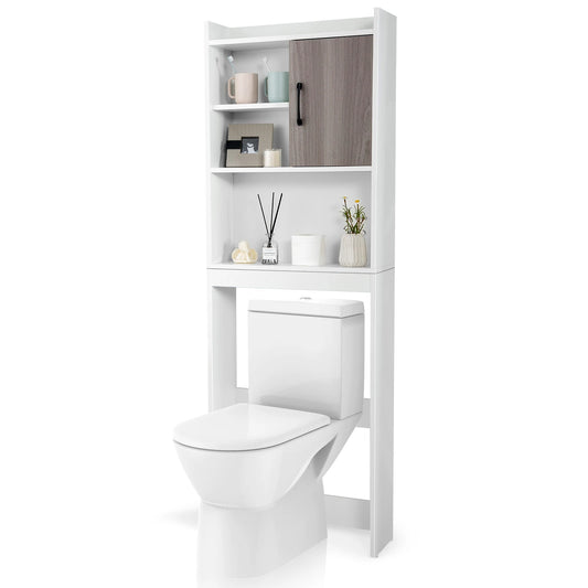 HOMASIS Over The Toilet Bathroom Storage Cabinet With Open Shelves