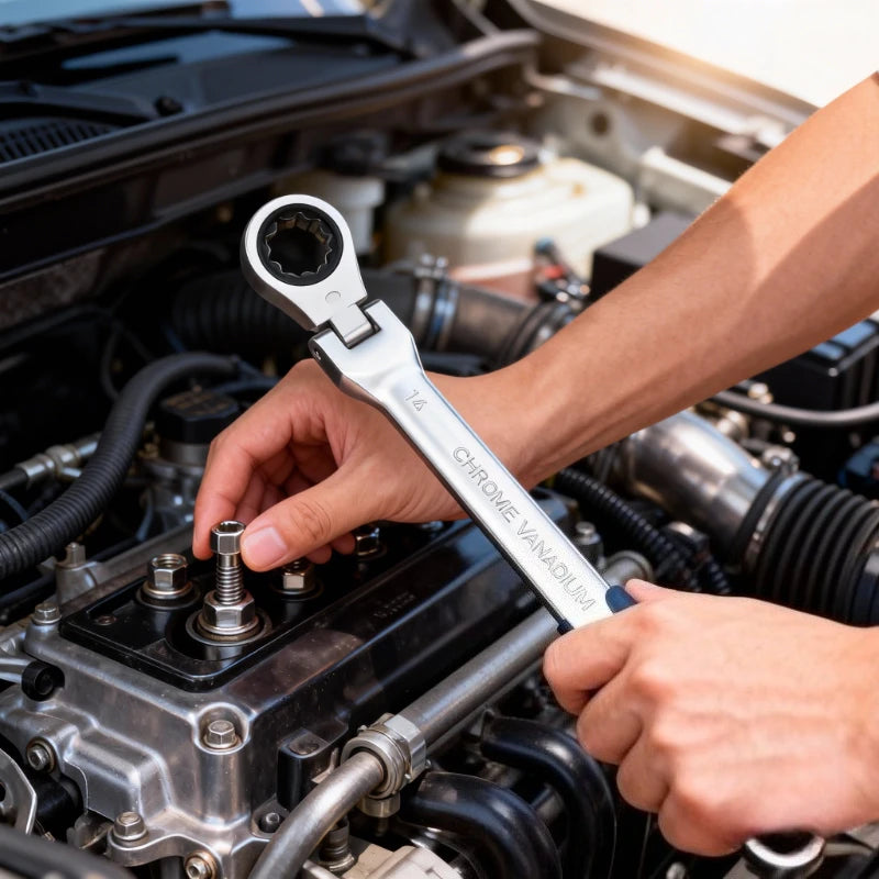 Double End Ratchet Wrench Set For Garage And DIY Repairs