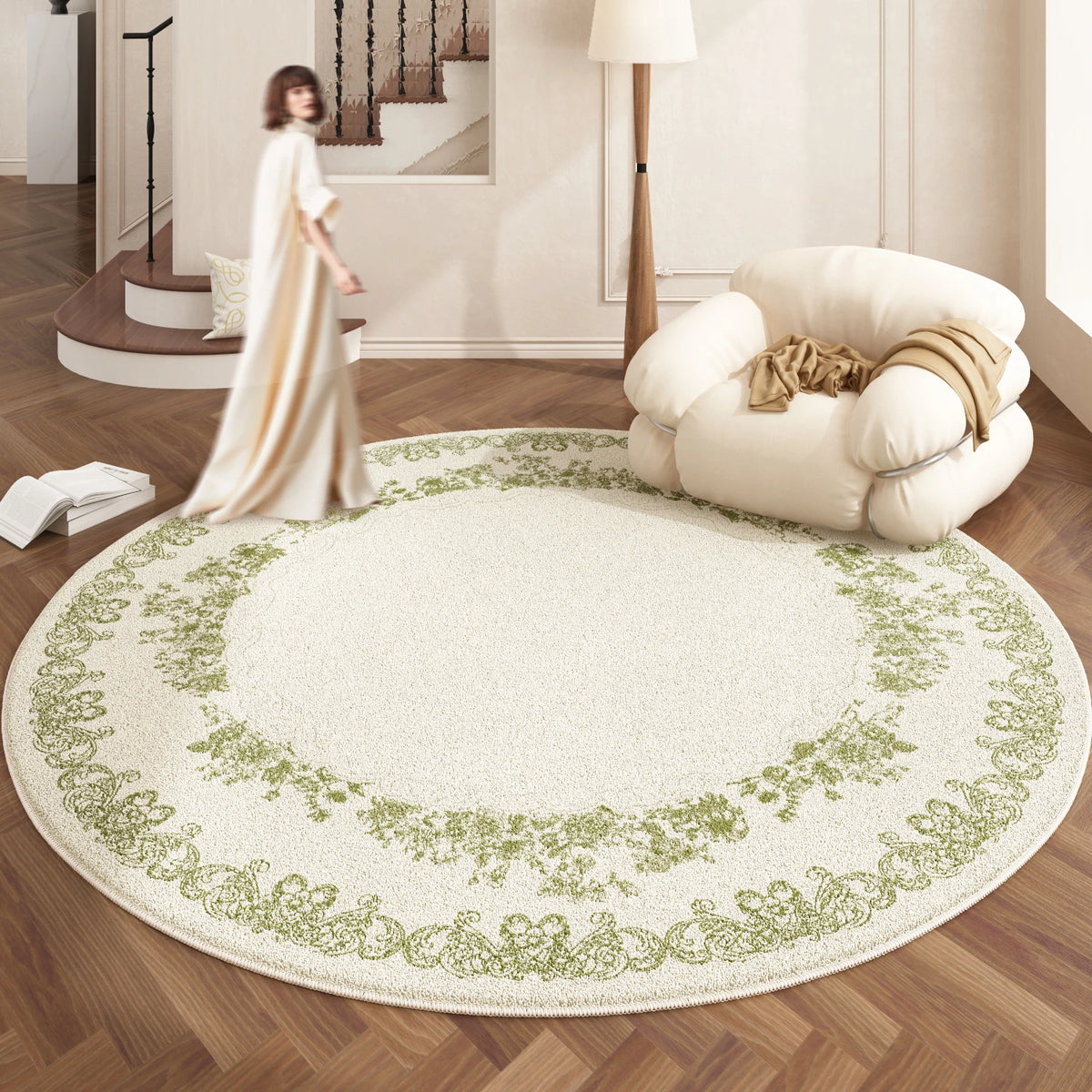 European Style Plush Washable Area Rug For Living Room Bedroom