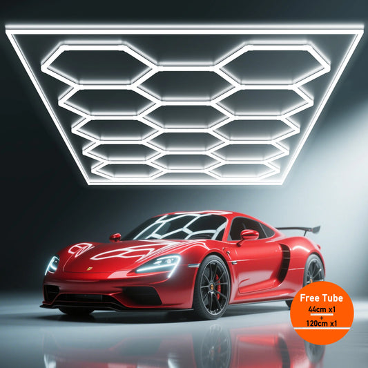 Hexagon LED Garage Ceiling Light For Auto Repair Workshops