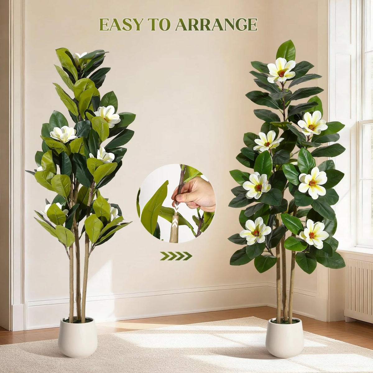 HiMISS Artificial Olive Tree With Lifelike Leaves And Faux Fruit