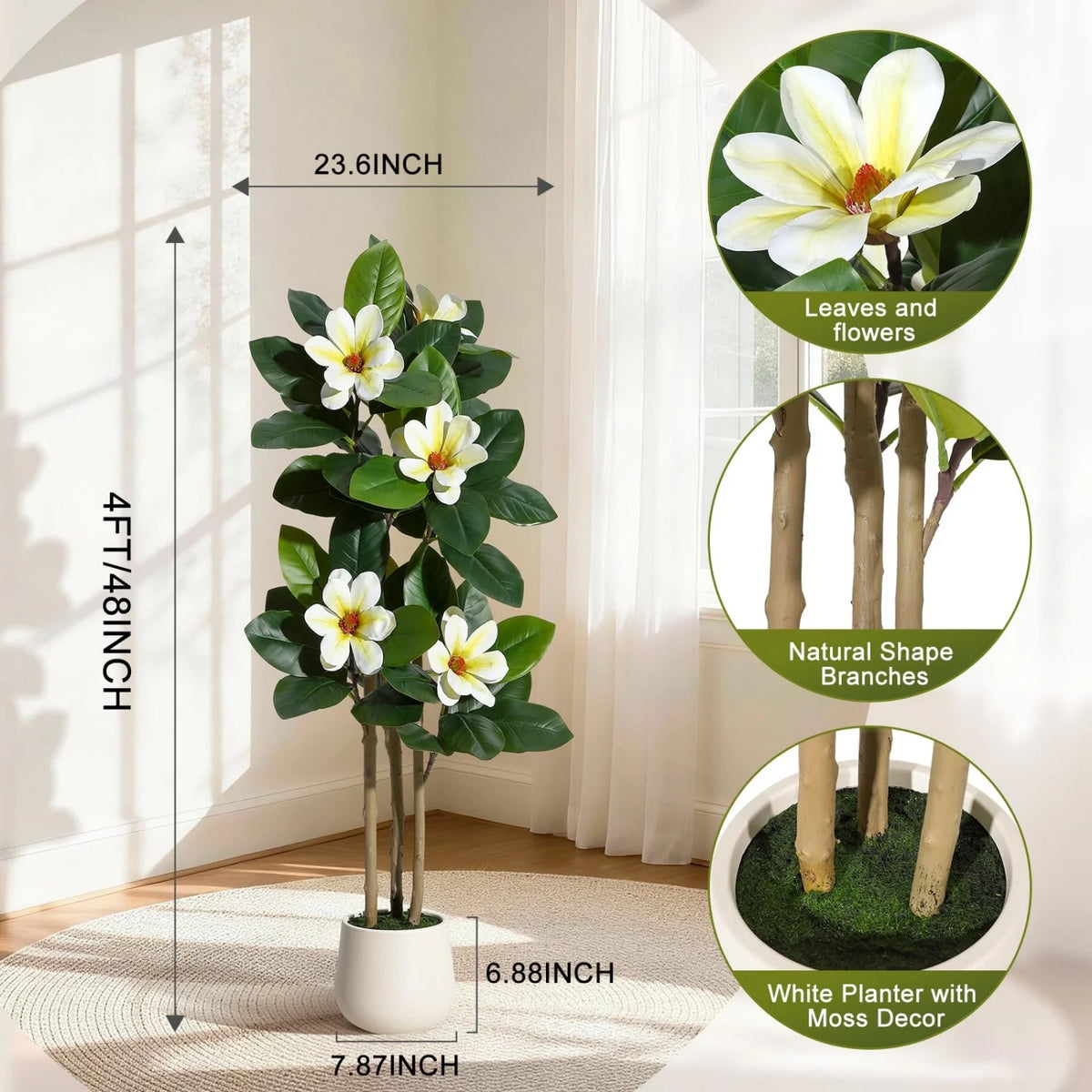 HiMISS Artificial Olive Tree With Lifelike Leaves And Faux Fruit