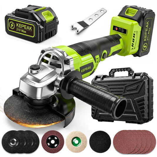 Cordless Brushless Angle Grinder With Three Speed Control