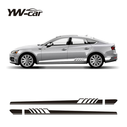 Racing Sport Car Door Side Skirt Stickers for Audi Vehicles