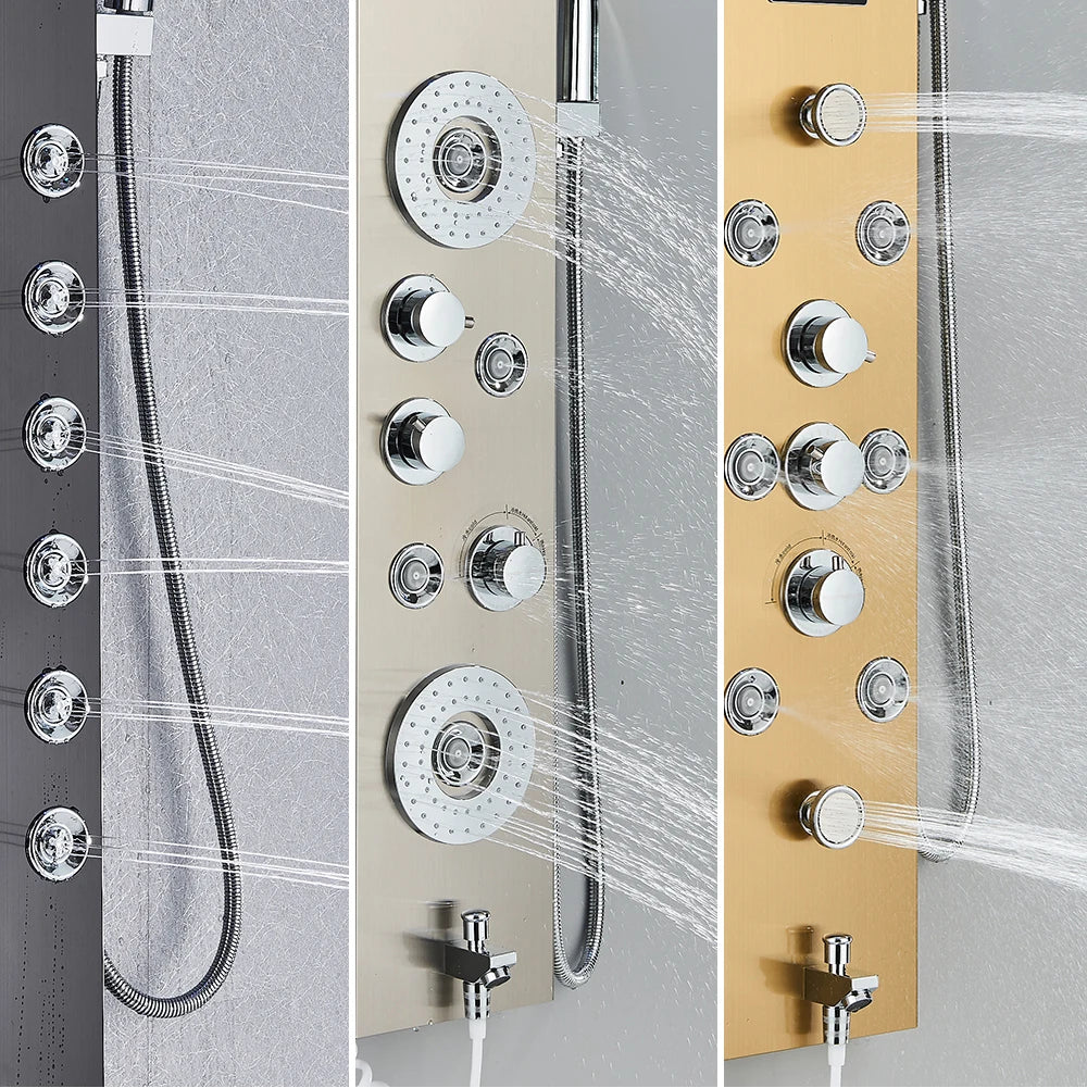 Poiqihy Bathroom Shower System With Mixer Faucet And Handshower