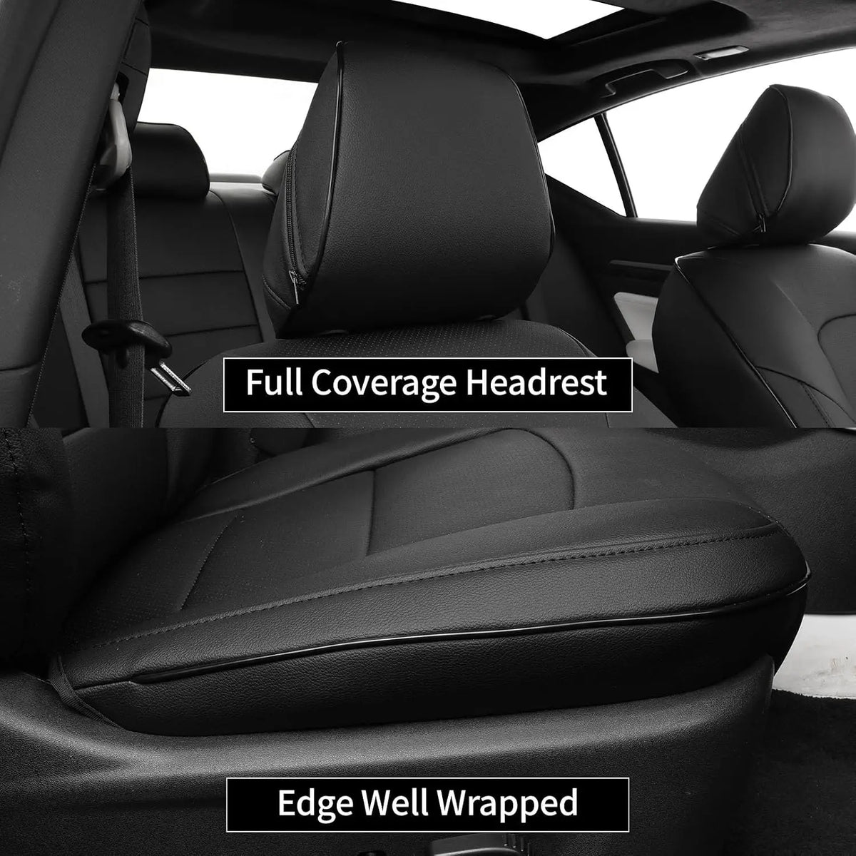 EKR Custom Fit Leather Seat Covers for Nissan Altima Sedan Models