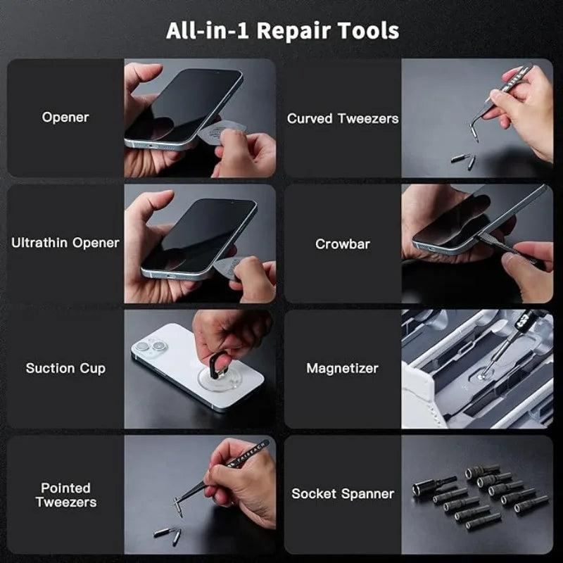 JAKEMY Cordless Precision Electric Screwdriver Repair Kit for Electronics