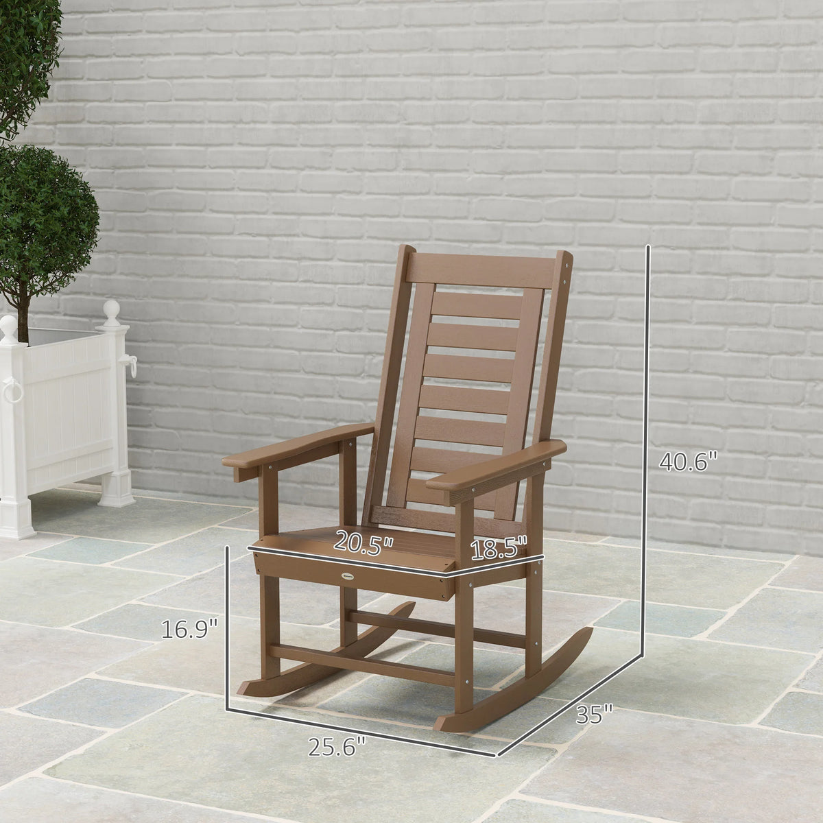 Outsunny Outdoor Rocking Chairs Set For Patio Garden Relaxation