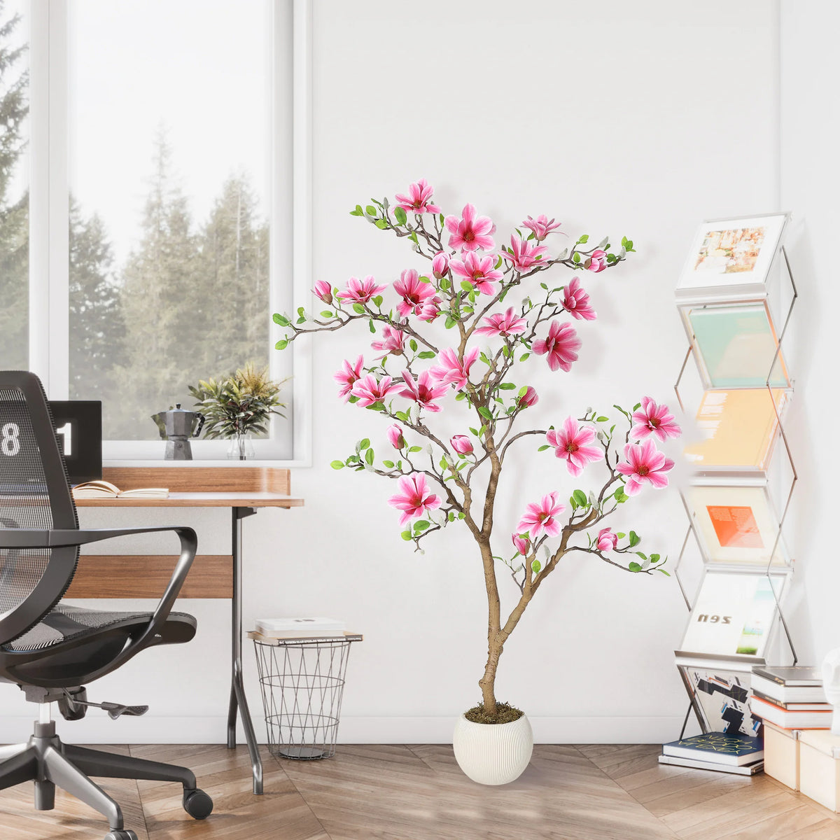 HiMISS Artificial Magnolia Tree For Indoor Home Decor