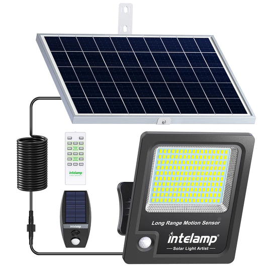 Intelamp Solar Security Light With Dual Motion Sensors