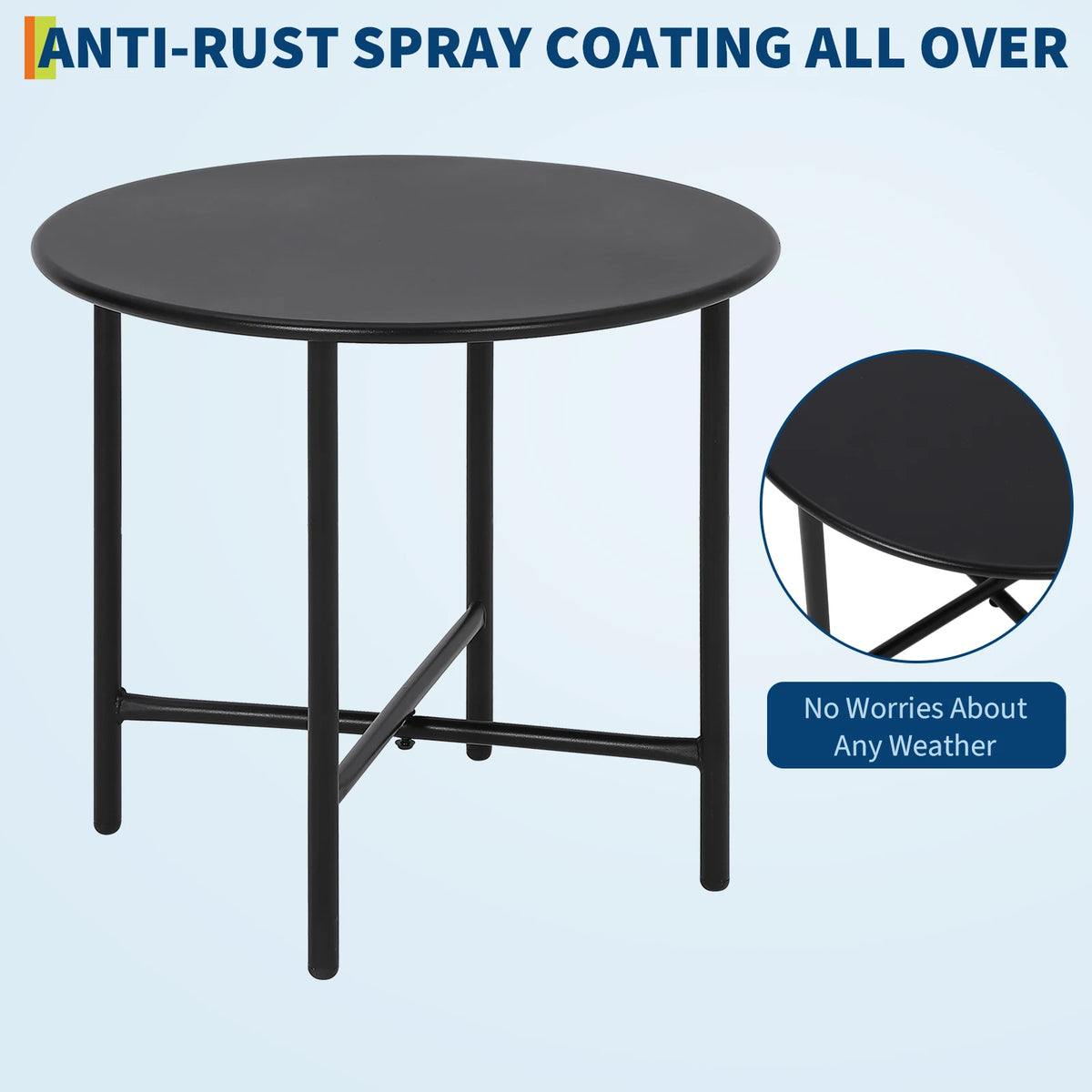 Modern Acapulco Outdoor Bistro Set With Woven Rattan Chairs