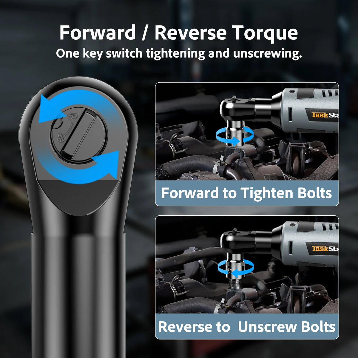 Taskstar Cordless Electric Ratchet Wrench Kit With Sockets And Batteries